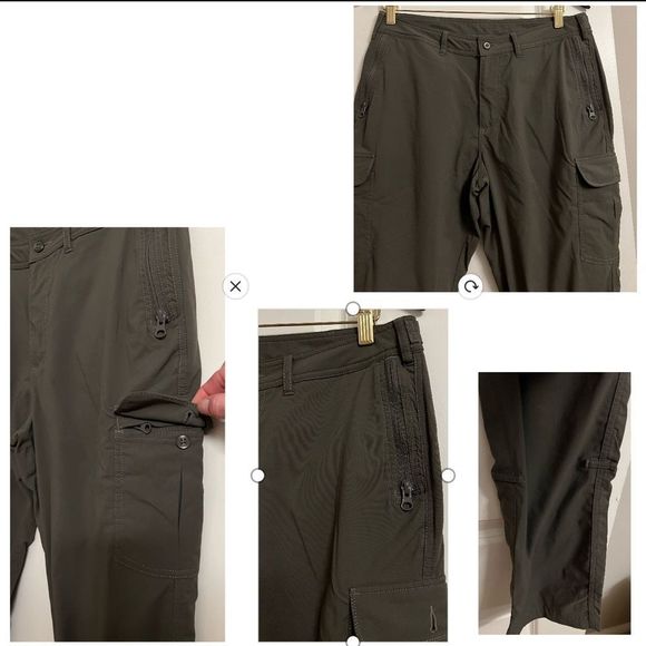 SET of 2 Pairs of Clothing Arts Pocket Proof Travel Pants in Green/khaki sz 8 - Picture 6 of 16